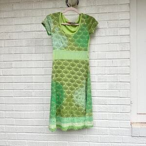 Desigual Bright Green Printed Funky Dress